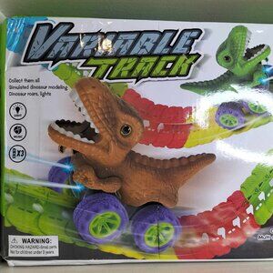 Dinosaur Race Track Set, Anti Gravity Car Track Set, New with Box Opened, 96 PCS